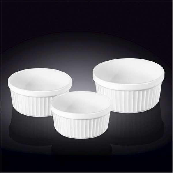 Wilmax 996122 35 x 15 in Ramekin Set of 3 Pieces White 24PK WL996122 / 3C